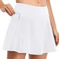thumbnail image 2 of Women High Waisted Swim Skirt Polyester Spandex Long Skirted for Water Activities, 2 of 5