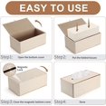 thumbnail image 5 of Funda para caja de pañuelos TUNC Caja de pañuelos de cuero PU rectangular Sencillez, 5 of 5