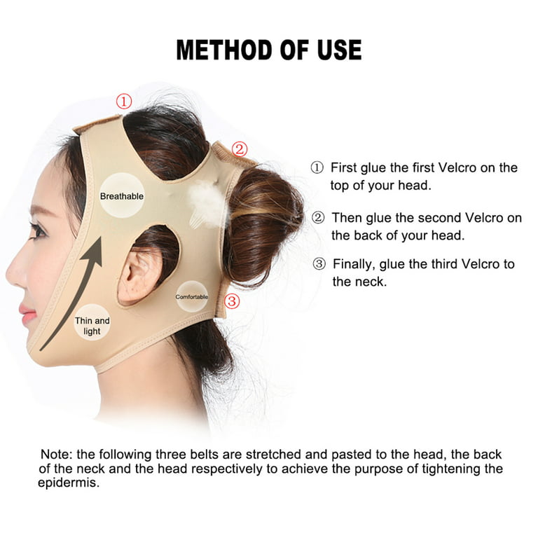 Face Slimming Belt, Facial Cheek V Shape Lift Up Thin Mask Strap Face Line  Anti Wrinkle Beauty Tool Double Chin Reduce Bandage for Woman Man(L)
