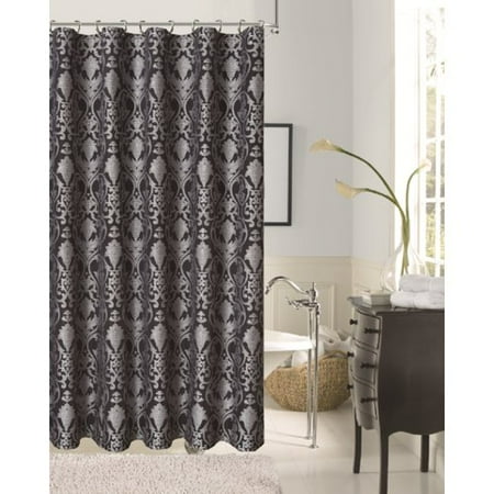 Dainty Home Lavista Damask Print Fabric Shower Curtain Com Dainty Home Lavista Damask Print Fabric Shower Curtain