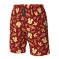 thumbnail image 4 of Zufioo Golden Squirrels Holiday for Men's Casual Beach Shorts, Sports Fitness Quick-drying Drawstring Shorts with Pockets for Home Wear-3X-Large, 4 of 6