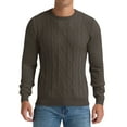 thumbnail image 4 of Iceglad Mens Sweater Crewneck Cable Knit Pullover Sweater Casual Twist Textured Sweaters, 4 of 8
