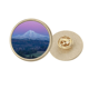thumbnail image 1 of Broche de oro metálico circular Unbranded Monte Blanco Morado Azul cielo 2.7 cm, 1 of 3