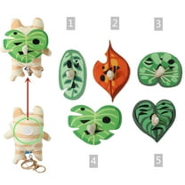 uiuoutoy Korok with 5 FACES Set Plush Keychain Toy Zelda Stuffed Animal Doll 4.7''