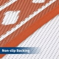 thumbnail image 3 of Volkmi Reversible Geometric Outdoor Rug – Waterproof, UV Resistant Low-Pile Plastic Mat for Patio, Garden, Camping, Easy to Clean, Large 9x18 ft, Red Peach Orange/White, USA Specs, 3 of 10