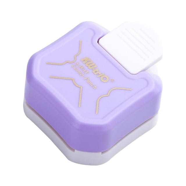 KW-trio 3-in-1 Corner Trimmer Puncher Cutter para bolsa de laminación de papel fotográfico de tarjet Abanopi Morado