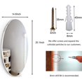 thumbnail image 4 of Tcbosik 25x15inch Frameless Oval Mirror, athroom Vanity Mirror, Wall Mirror for Bathroom Vanity Bedroom Living Room Entryway, 1 Pack, 4 of 7