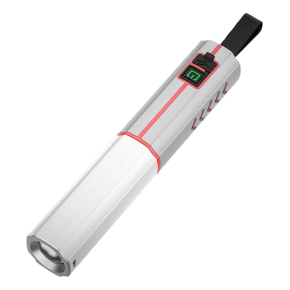 B White Laser Flashlight Lightweight And Portable With Fast Charge And Telescopic Design For Outdoor Use