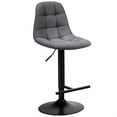 thumbnail image 6 of Gymax Set of 4 Adjustable Bar Stools Swivel Counter Height Linen Chairs with Back Gray, 6 of 10