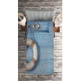 thumbnail image 2 of Ambesonne Antique Quilted Coverlet 2 Pcs, Shabby Nature Leisure, Twin Size, Pale Brown Pale Blue, 2 of 2