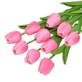 thumbnail image 2 of Cheers US 10Pcs Tulips Artificial Flowers Fake Tulips PU Real Touch Tulip Fake Flowers for Home Office Wedding Decor Artificial Tulips Flower Arrangement Bouquet Faux Flowers for Decoration, 2 of 7