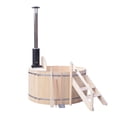 thumbnail image 2 of ALEKO PIWSHTUB Wood-Fired 4-5 Person Hot Tub and Ice Bath with Internal Stove Pine, 2 of 11