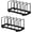 Black, variant on TIE-DailyNec 2 Pcs Metal Dish Rack, Multifunctional Kitchen Organizer for Plates, Pots, Lids, Bakeware and Cutting Boards, Black