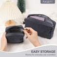 thumbnail image 3 of Set de bolsas de maquillaje MAGEFY de pana para mujer, 2 unidades, 3 of 7