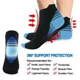 thumbnail image 5 of Capreze Athletic Ankle Compression Sock For Women Men,15-20 mmHg Running Compression Sock,Low Cut Compression Sock for Plantar Fasciitis, Heel Foot Pain Relief Arch Support Blue S/M 4-Pair, 5 of 9