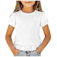 thumbnail image 1 of Akiihool Chemises pour Adolescentes Filles T-Shirts Graphiques à Manches Courtes pour Tout-Petits, T-Shirts à Col Rond pour Enfants, Tenue de Vêtements pour Fille, Multipacks (Blanc, 3-4 Ans), 1 of 4