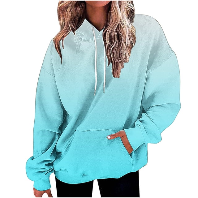 Neewe Womens Hoodies Oversized Sweatshirts Pullover Fleece Sweaters Long Sleeve Winter Fall Outfits Fashion Y2k Clothes