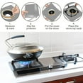 thumbnail image 7 of 4Pcs Home Kitchen Teflon Gas Stove Surface Protection Pad Cleaning Pad Oil and Anti-Staining Mat - Black, 7 of 7