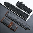 thumbnail image 4 of Leather strap with crazy horse matte oil wax head layer cowhide and bamboo knot pattern suitable for sports men's Pena watch strap, 4 of 5