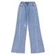 thumbnail image 5 of Cowsor Girls Baggy Jeans Distressed Denim Pants Elastic Waist Wide Leg Jeans for Girls Kids Loose, 5 of 7