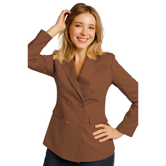 Saco elegante de Mujer Versatil Camel Extra Grande