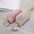 thumbnail image 3 of Women Leather Small Coin Card Key Flower Pendant Wallet Pouch Mini Purse, 3 of 5