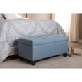 thumbnail image 2 of Baxton Studio Michaela Modern and Contemporary Light Blue Fabric Upholstered Storage Ottoman, 2 of 7