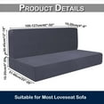 thumbnail image 4 of Lapalife RV Dinette Cushion Covers, 100% Waterproof RV Couch Cover Stretch Camper Cushion Covers Replacement Washable Loveseat Slipcovers for Travel Trailer (Bench Coverx1 + Backrest Coverx1), 4 of 7