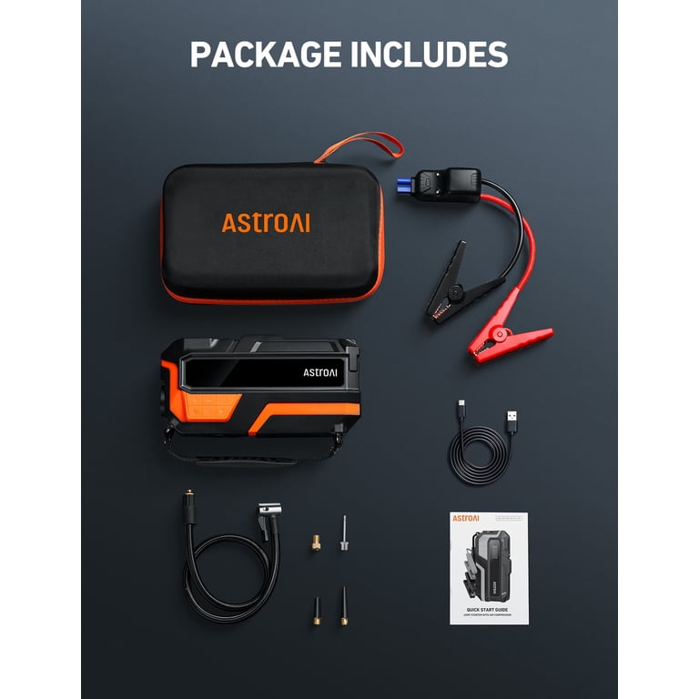 AstroAI M12 Jump Starter with Air Compressor, 6000A photo 2