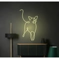 thumbnail image 3 of Handmadetneonsign Cat Neon Signs, Cute Cat Led Signs, Pet Lover Gifts, Neon Light For Wall, Bedroom Decor, Animal Line Art, Wall Décor, 3 of 5