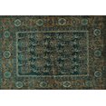 thumbnail image 1 of Ahgly Company Indoor Rectangle Persian Turquoise Blue Traditional Area Rugs, 5' x 7', 1 of 4