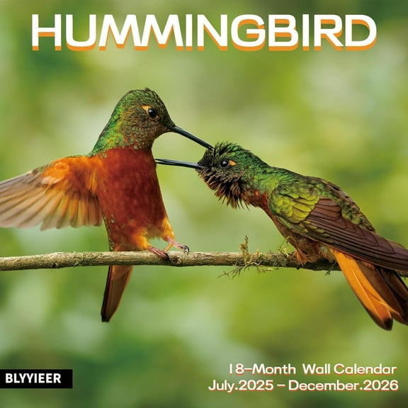 2025-2026 Wall Calendar Hummingbird | 18 Monthly Hangable Hummingbird Calendars | 12" x 24" (Open) | Thick & Sturdy Paper for Organizing & Planning | Home and Office | Hummingbird
