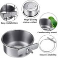 thumbnail image 4 of Bird Feeder Dish Cup,Happon 2 Pack Stainless Steel Parrot Food Water Bowl,Feeding Food Cups,Bird Water Cage Bowl with Clamp for Parakeet Lovebird Conure Cockatiel Budgie Chinchilla, 4 of 8