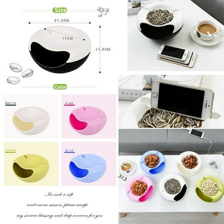 - Creative Lazy Fruit Plate Double Layer Plastic Candy Seeds Peel Dish Storage