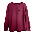 thumbnail image 4 of SNKSDGM Noir Chandail Court à Manches Longues Col Roulé T-Shirts à Manches Longues pour Femmes Ample Chandail à Manches Longues Décontracté Uni à Col Rond Tricoté Ample Chandail à Enfiler Haut m, 4 of 4