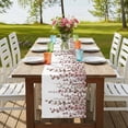 thumbnail image 4 of Table Runners 90 Inches Long Dress Scarves, Brown Eucalyptus Leaves Farmhouse Coffee/Dining/Kitchen Table Runner for Living Room, Spring Leaves Plants Country 13x90 Inch, 4 of 9