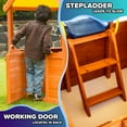 thumbnail image 3 of Sportspower Encinitas Wooden Playhouse with 4' Slide, Yellow Canopy & Table, 3 of 9