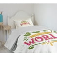thumbnail image 4 of Ambesonne Joy Quilted Bedspread Set 2 Pcs, Geometric Curlicues Line, Twin Size, Multicolor, 4 of 6