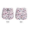 thumbnail image 3 of Rateoe Happy Columbus Day Printed 2 in 1 Women's Workout Shorts for Athletic Gym Running Shorts with Phone Pockets-Large, 3 of 7