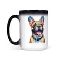 thumbnail image 2 of Patriotic French Bulldog Stained Glass Portrait American Flag Heat Color Changing Mug Dog Lover Gifts Magic Coffee Mug - 01010, 2 of 4