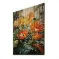 thumbnail image 2 of Designart "Tropical Foliage in Orange and Green IV" Tropical Print on Natural Pine Wood, 2 of 5