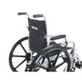 thumbnail image 4 of Drive Medical Poly Fly Light Weight Transport Chair Wheelchair with Swing away Footrests, 16" Seat, 4 of 6