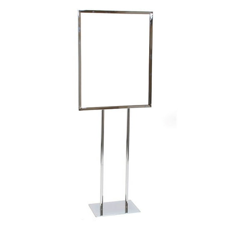 KC Store Fixtures 10602 Floor standing sign holder, 22"x28" - chrome
