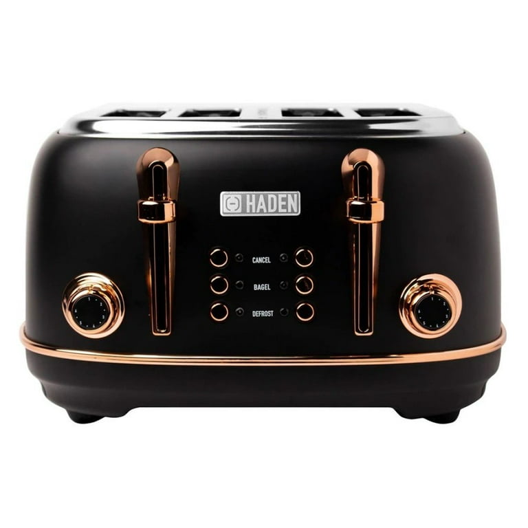 Haden Heritage 4 Slice Toaster Black and Copper Walmart