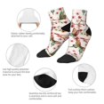 thumbnail image 6 of Bingfone Watercolor Floral With Butterflies Design Patterned Men'S Women'S Casual Cotton Socks, 6 of 9