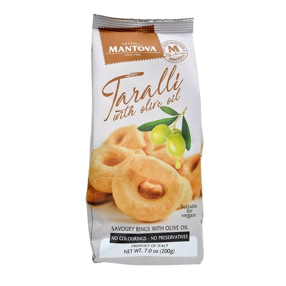 Mantova Taralli with Olive Oil, 7 oz (Pack of 2)