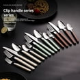 thumbnail image 2 of 20-piece set Stainless Steel Flatware Set, Modern Handle Silverware Cutlery Set for Home Kitchen & Daily Dining, 2 of 6
