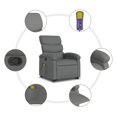 thumbnail image 5 of vidaXL Stand up Massage Recliner Chair Dark Grey Fabric, 5 of 5