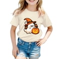 thumbnail image 5 of Xyant Halloween Shirt Boy Girl Short Sleeve Crew Neck T Shirts Kids Toddler Pumpkin/Ghost Tees Tops Halloween Tshirt Boys Girls,Size 2-14 Years, 5 of 6
