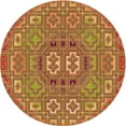 thumbnail image 1 of Ahgly Company Indoor Round Patterned School Bus Yellow Area Rugs, 6' Round, 1 of 6